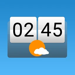 Icono de Reloj giratorio Sense y clima